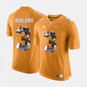 Men's Pictorial Fashion #3 UT VOLS Josh Malone college Jersey - Orange