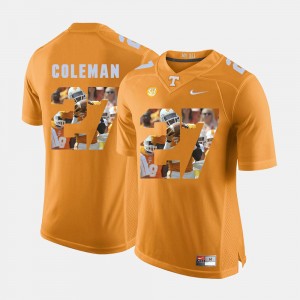 Men Pictorial Fashion Tennessee #27 Justin Coleman college Jersey - Orange