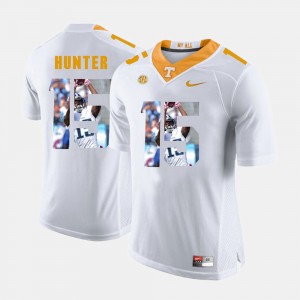 Mens #15 Tennessee Volunteers Pictorial Fashion Justin Hunter college Jersey - White