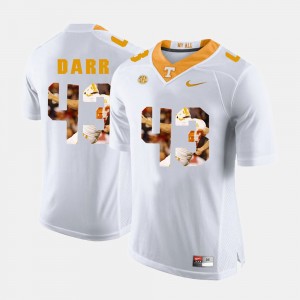 Men's Pictorial Fashion Tennessee Vols #43 Matt Darr college Jersey - White