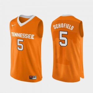 Men Basketball Authentic Performace Tennessee Volunteers #5 Admiral Schofield college Jersey - Orange