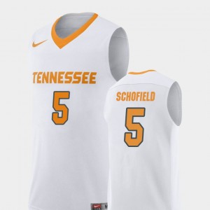 Men's Replica UT Basketball #5 Admiral Schofield college Jersey - White