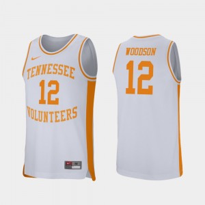 Men's Basketball UT Retro Performance #12 Brad Woodson college Jersey - White