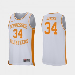 Men's Basketball #34 Retro Performance UT Volunteer Brock Jancek college Jersey - White