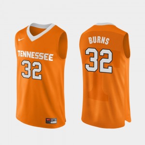 Mens Basketball Tennessee Vols Authentic Performace #32 D.J. Burns college Jersey - Orange