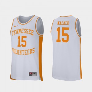 Men's Tennessee Vols #15 Retro Performance Basketball Derrick Walker college Jersey - White