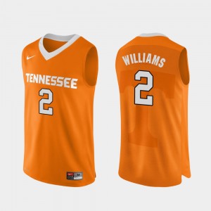 Men Authentic Performace #2 Basketball VOL Grant Williams college Jersey - Orange