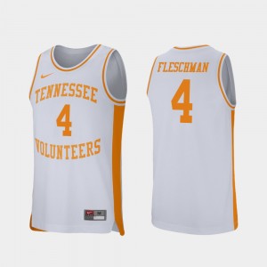 Men Basketball Retro Performance #4 University Of Tennessee Jacob Fleschman college Jersey - White