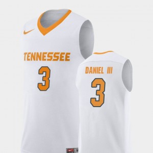 Men UT Basketball #3 Replica James Daniel III college Jersey - White