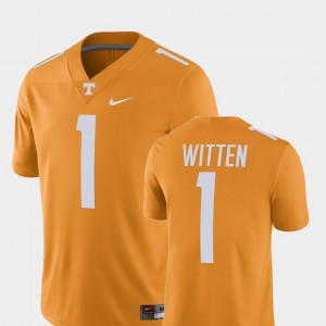 Men's #1 University Of Tennessee Player Alumni Football Game Jason Witten college Jersey - Tennessee Orange