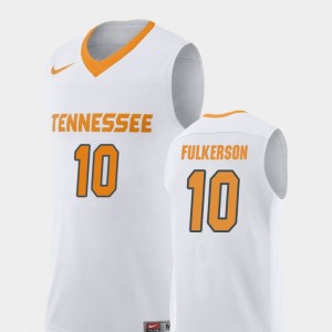 Men #10 UT Replica Basketball John Fulkerson college Jersey - White