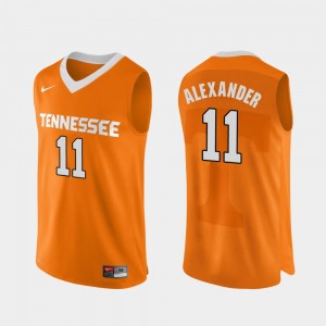 Men Basketball #11 Authentic Performace Tennessee Vols Kyle Alexander college Jersey - Orange