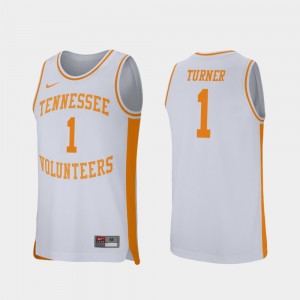 Men Retro Performance UT Volunteer #1 Basketball Lamonte Turner college Jersey - White