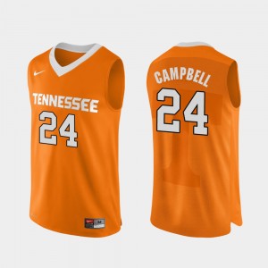 Men's UT #24 Basketball Authentic Performace Lucas Campbell college Jersey - Orange