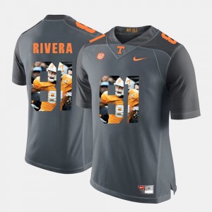 Men's Pictorial Fashion #81 University Of Tennessee Mychal Rivera college Jersey - Grey