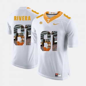 Mens #81 Pictorial Fashion Vols Mychal Rivera college Jersey - White