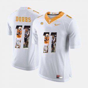 Men #11 Pictorial Fashion Tennessee Vols Joshua Dobbs college Jersey - White