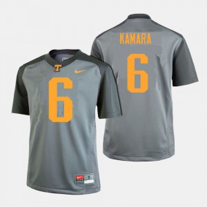 Men's #6 Tennessee Volunteers Football Alvin Kamara college Jersey - Gray