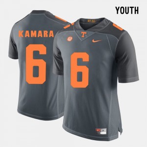 Youth UT Football #6 Alvin Kamara college Jersey - Grey