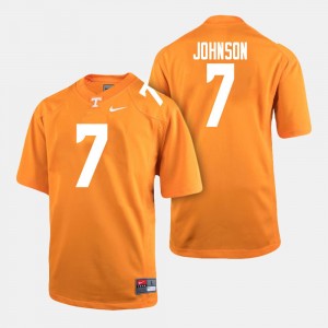 Men's UT Football #7 Brandon Johnson college Jersey - Orange