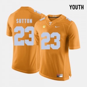 Kids Tennessee Football #23 Cameron Sutton college Jersey - Orange