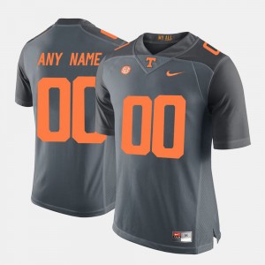 Men UT VOL #00 Limited Football college Custom Jersey - Grey