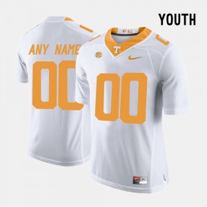 Kids Vols #00 Limited Football college Customized Jerseys - White