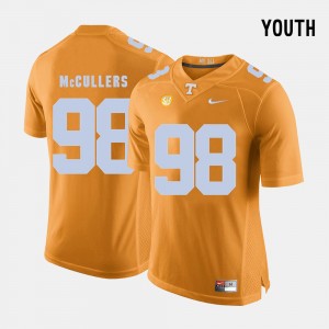 Youth #98 Football Tennessee Daniel McCullers college Jersey - Orange
