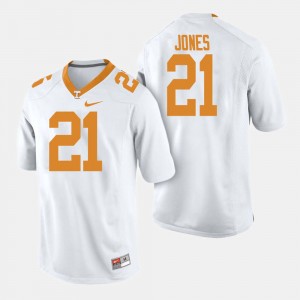 Men's Football #21 Vols Jacquez Jones college Jersey - White