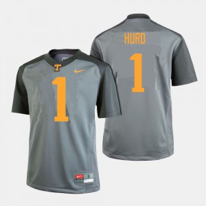 Men #1 TN VOLS Football Jalen Hurd college Jersey - Gray