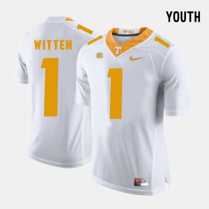 Kids #1 Football UT VOLS Jason Witten college Jersey - White