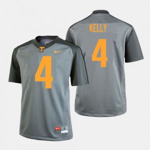 Men Football #4 Tennessee John Kelly college Jersey - Gray