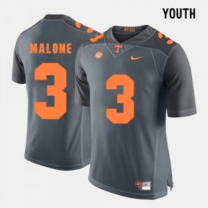 Youth #3 UT VOL Football Josh Malone college Jersey - Grey