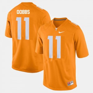 Men's #11 Football Tennessee Vols Joshua Dobbs college Jersey - Orange