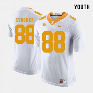 Youth #88 UT Football Luke Stocker college Jersey - White