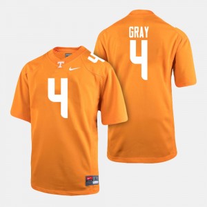 Men's Football #4 University Of Tennessee Maleik Gray college Jersey - Orange