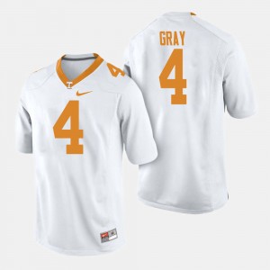 Mens Football Tennessee Vols #4 Maleik Gray college Jersey - White