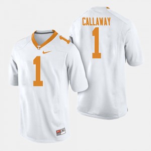 Men's Football #1 Tennessee Volunteers Marquez Callaway college Jersey - White