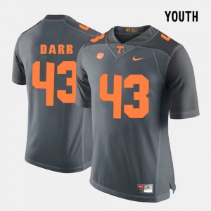 Kids Football #43 UT Matt Darr college Jersey - Grey