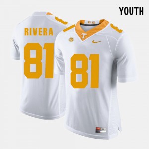 Youth Football Tennessee #81 Mychal Rivera college Jersey - White