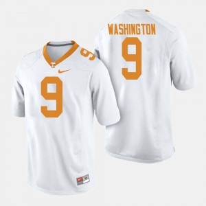 Men #9 Tennessee Football Seth Washington college Jersey - White