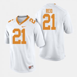 Mens #21 UT VOL Football Shanon Reid college Jersey - White