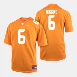 Men's Football Tennessee Vols #6 Shaq Wiggins college Jersey - Orange