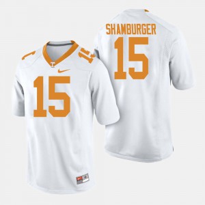 Men VOL #15 Football Shawn Shamburger college Jersey - White