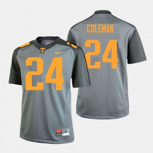 Men UT VOLS Football #24 Trey Coleman college Jersey - Gray