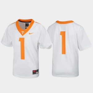 Kids #1 Football Untouchable Tennessee Volunteers college Jersey - White