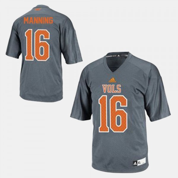 Men Football #16 Tennessee Vols Peyton Manning college Jersey - Gray